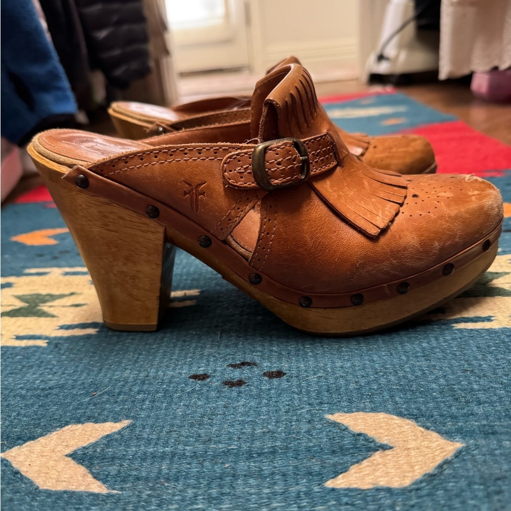 Vintage Frye Leather Clogs